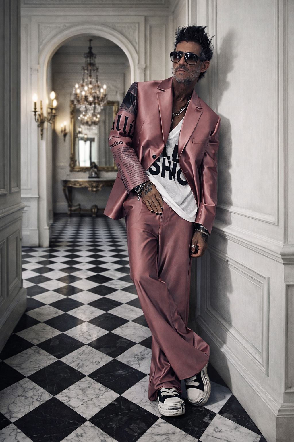 ROSE REBELLION SUIT -OVERSIZED /   BLAZER & RETRO FLARE TROUSERS