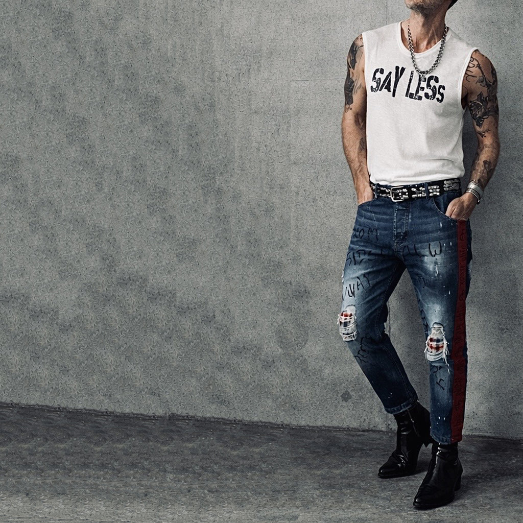 Freak Chic Atelier Distressed Cropped Denim