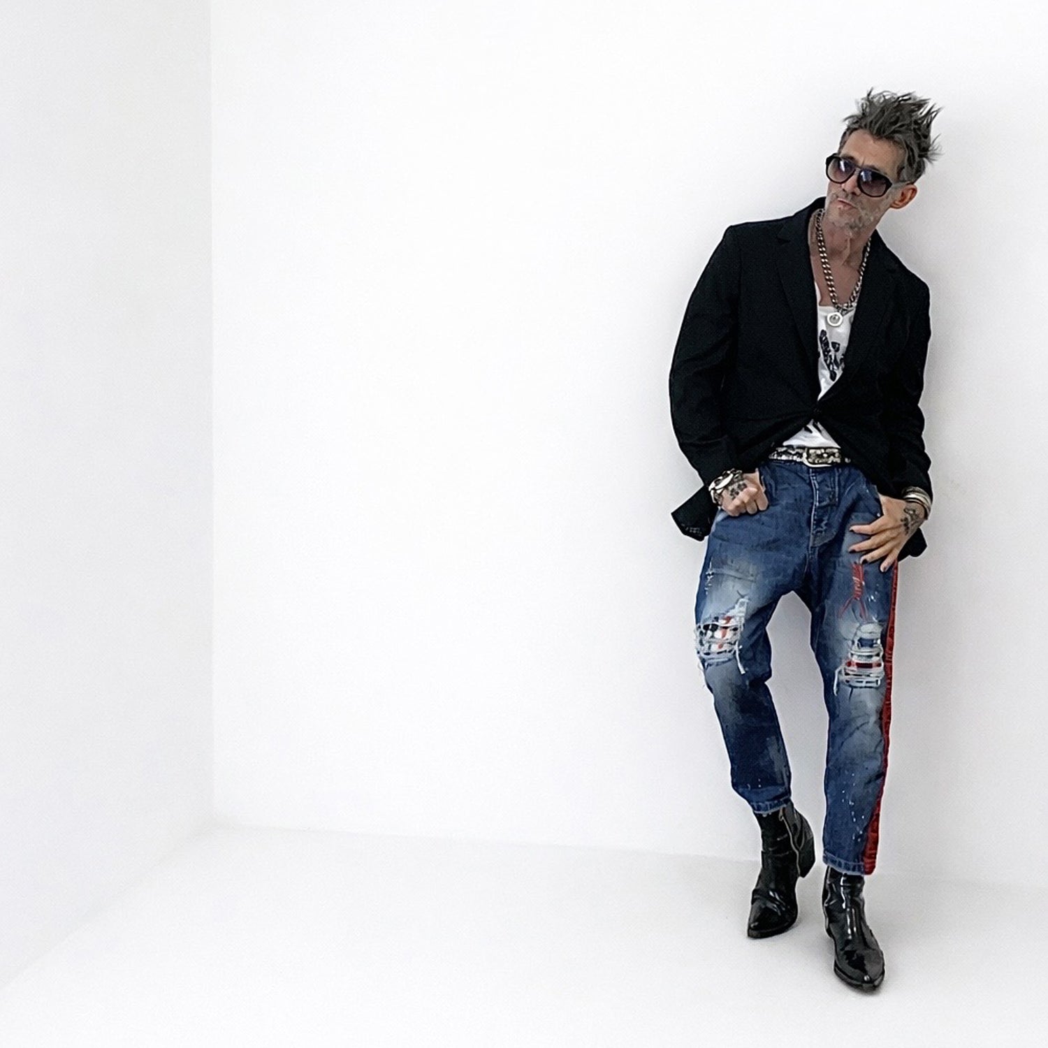 Freak Chic Atelier Distressed Cropped Denim