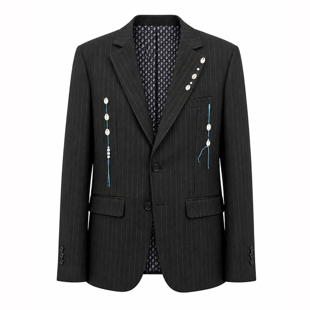 MYTH MADE SKYN   PINSTRIPE BLAZER