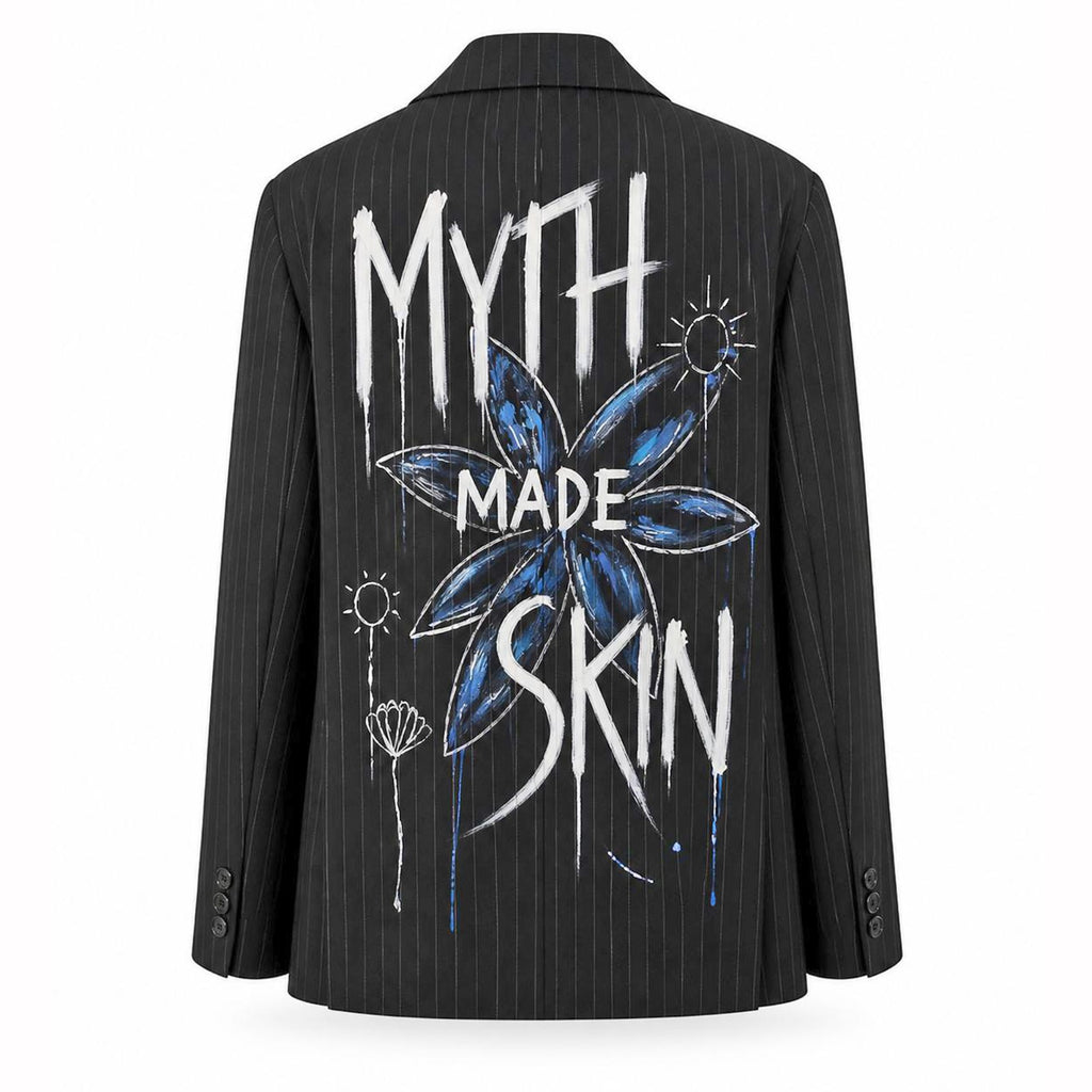 MYTH MADE SKYN   PINSTRIPE BLAZER