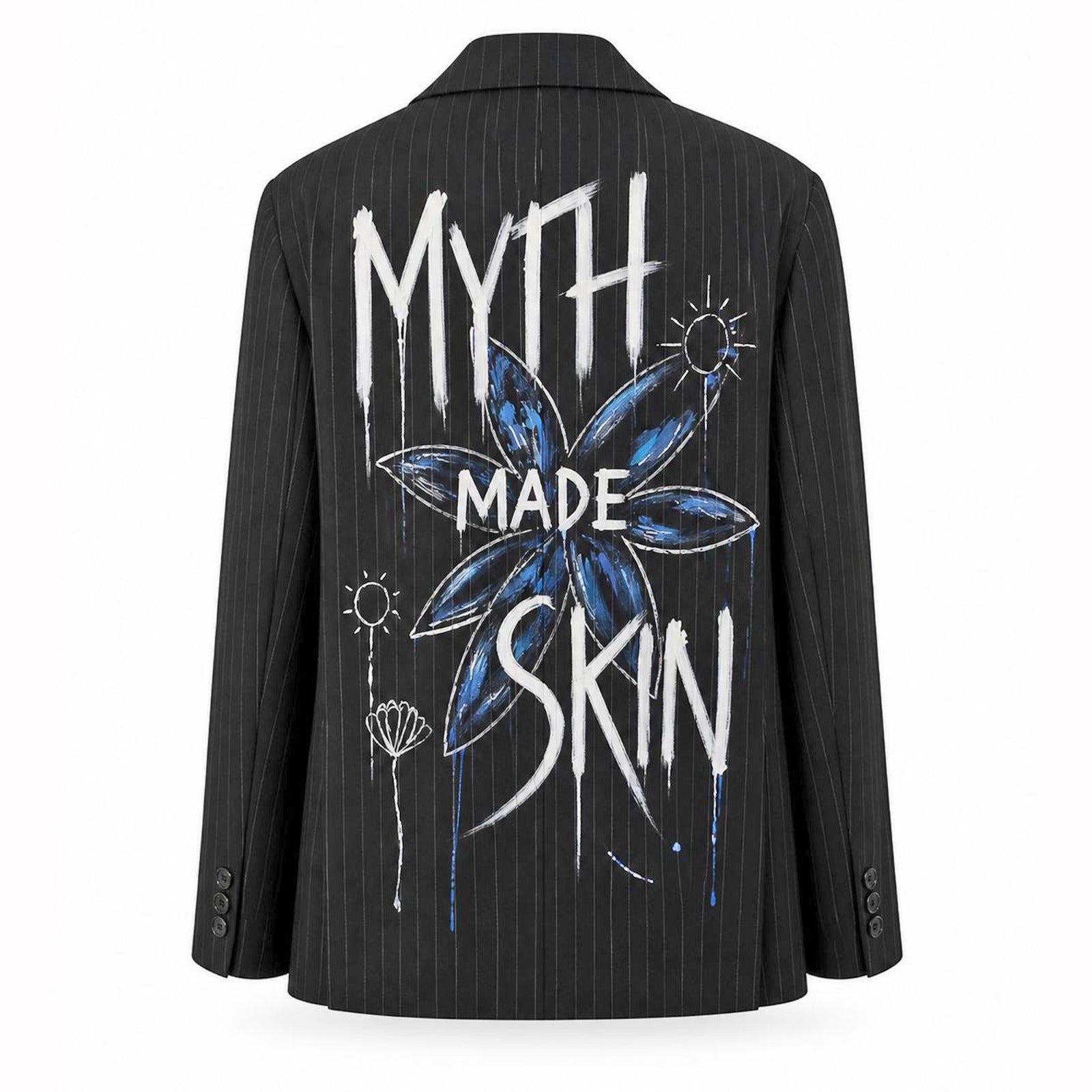 MYTH MADE SKYN   PINSTRIPE BLAZER
