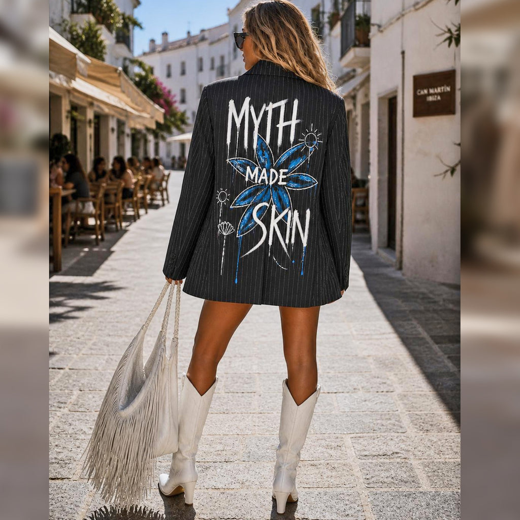 MYTH MADE SKIN PINSTRIPE BLAZER WOMAN FREAKCHIC
