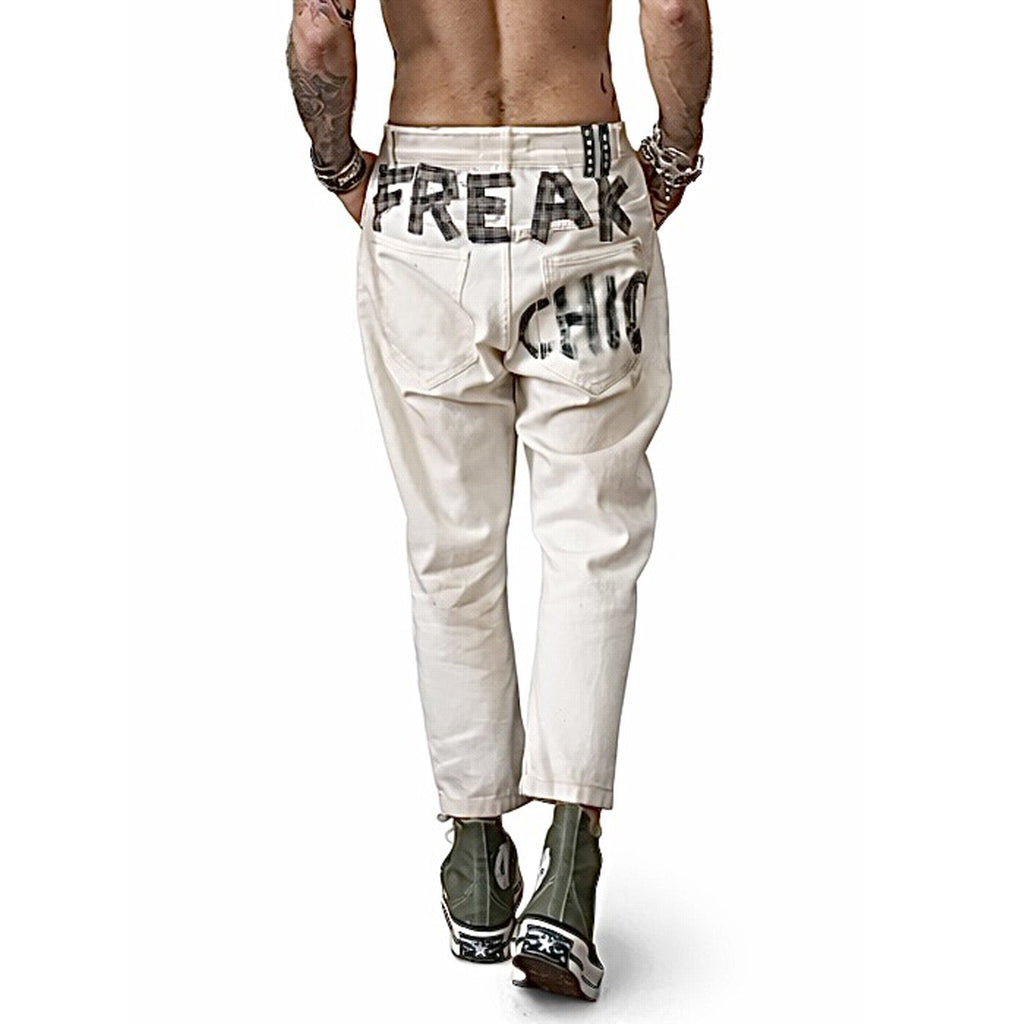 Freakchic Atelier Handprinted Cropped Pants