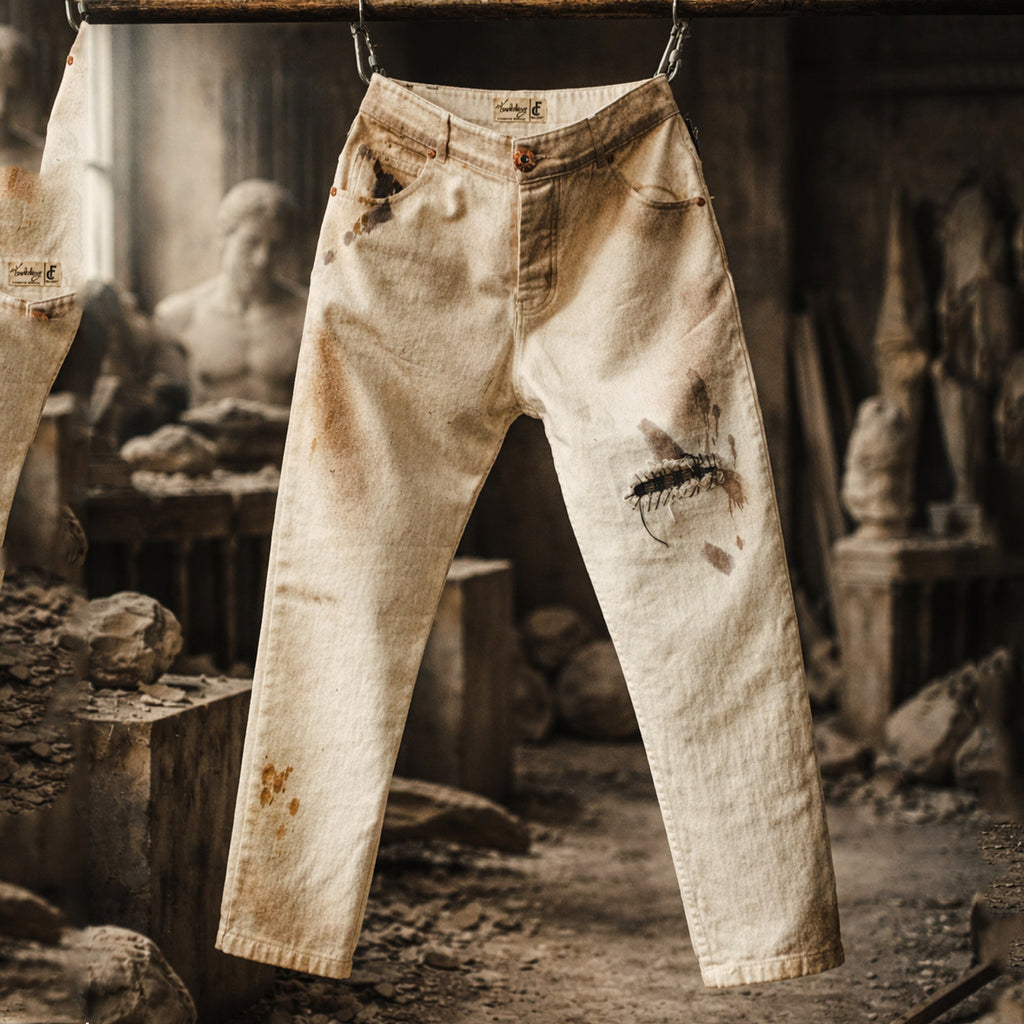 Freakchic Atelier Handprinted Cropped Pants