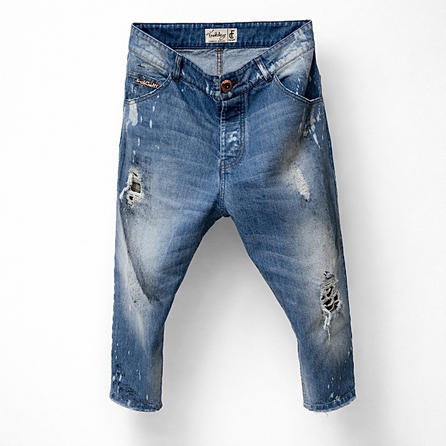 Freakchic Rebel Patch Denim  Cropped Jeans