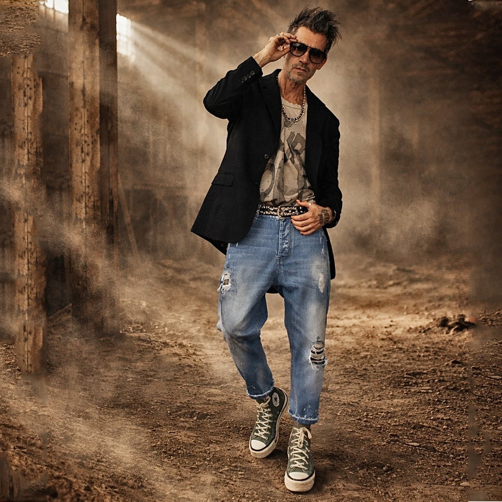 Freakchic Rebel Patch Denim  Cropped Jeans