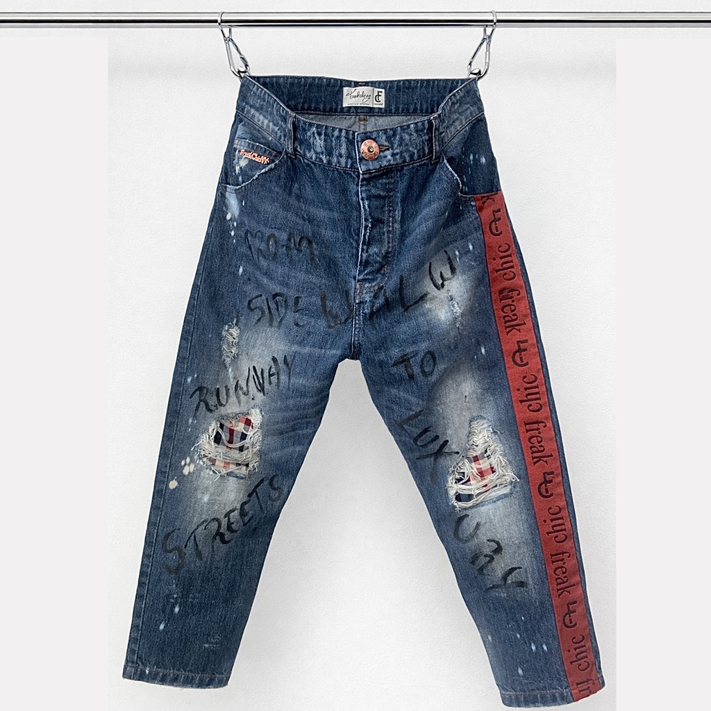 Freak Chic Atelier Distressed Cropped Denim