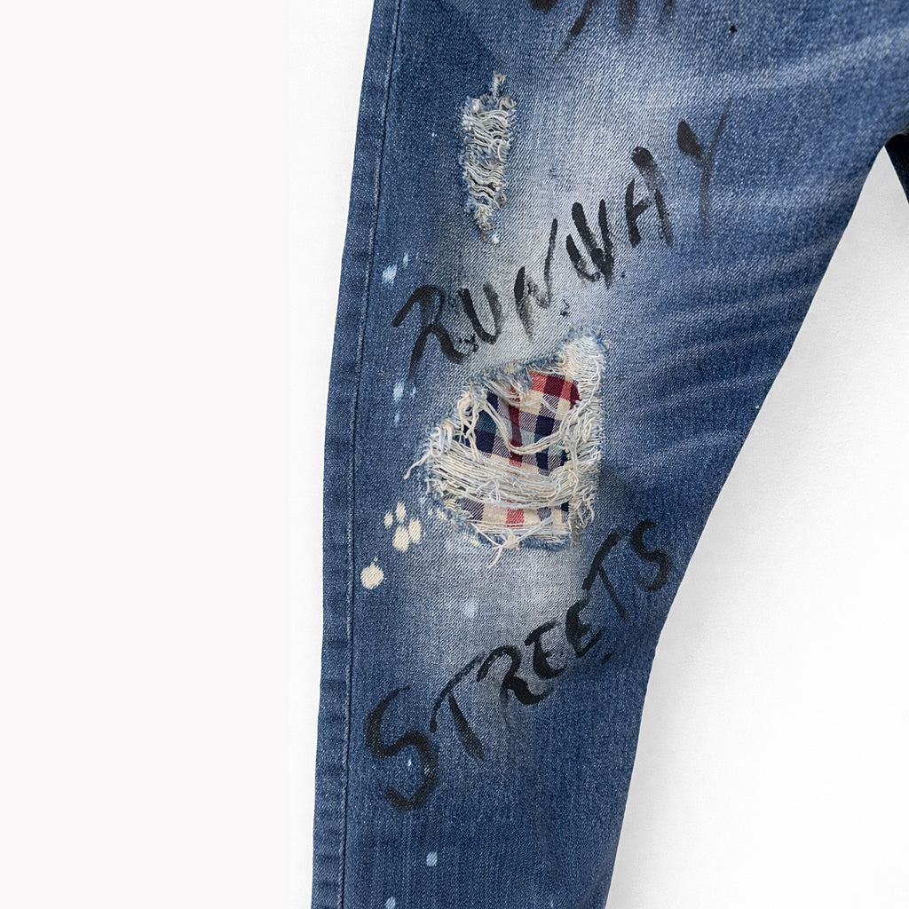Freak Chic Atelier Distressed Cropped Denim