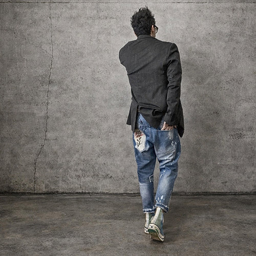 Freak Chic " Mykonos Reborn" Painted Distressd Denim.