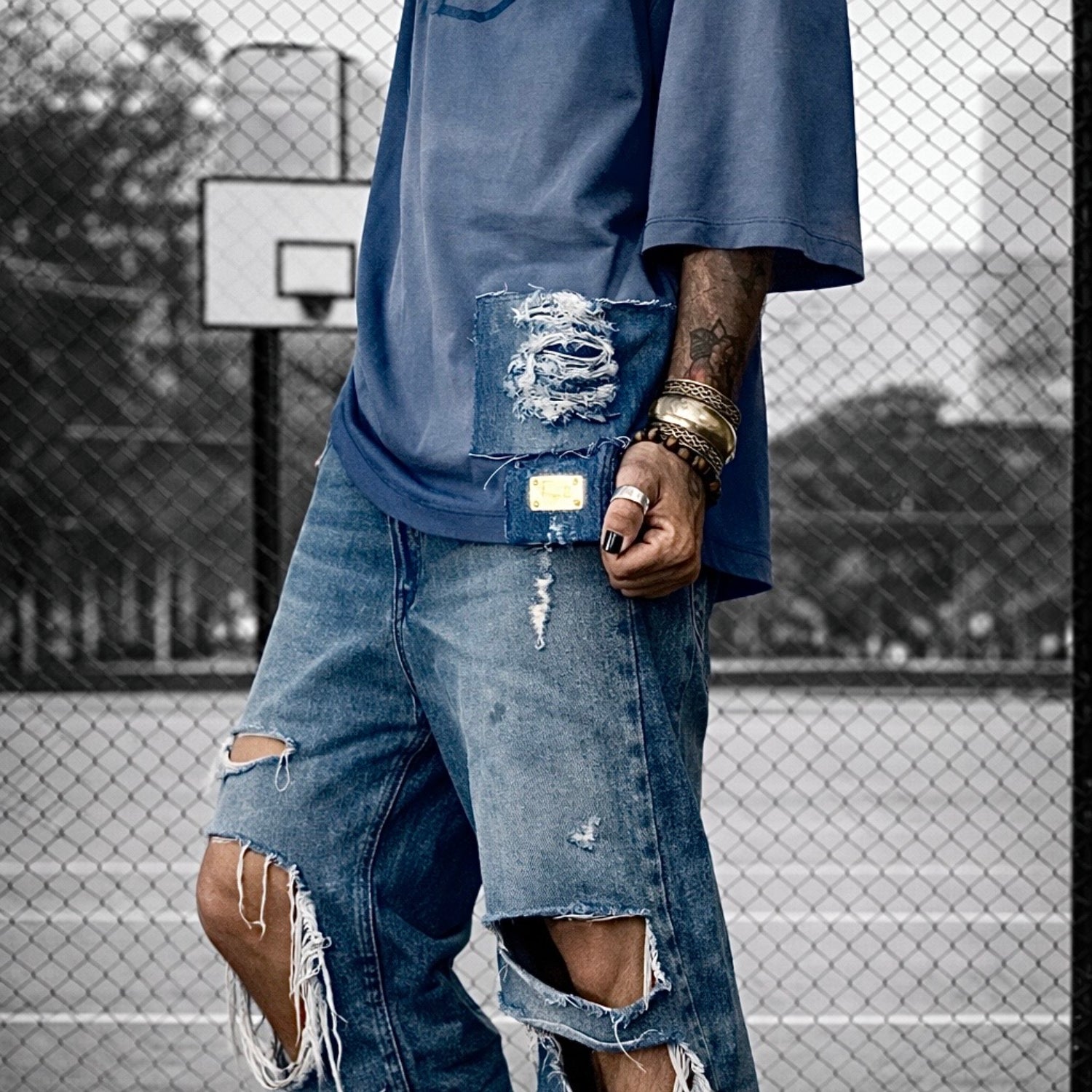 AMORE Denim Oversized T-Shirt